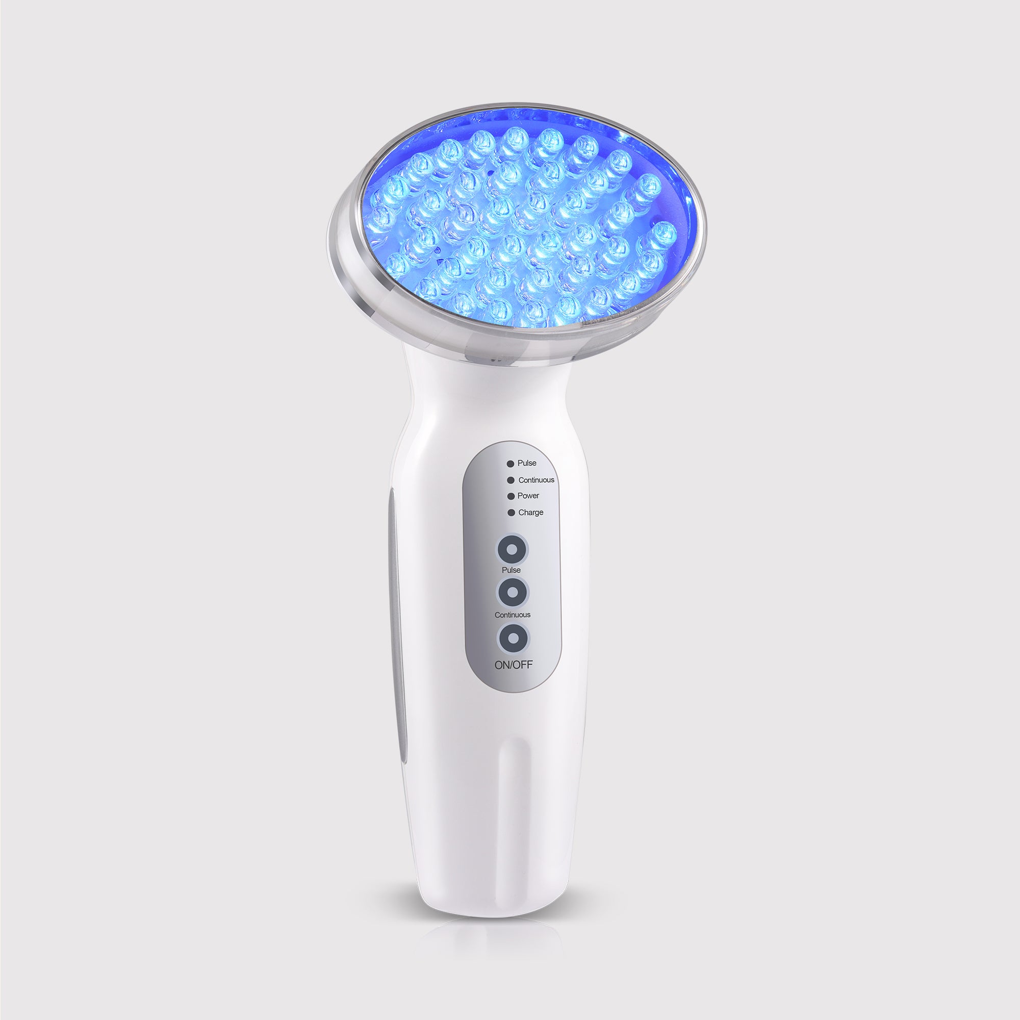 Blue LED+ anti-acne wand showing product for acne fighting and oil control