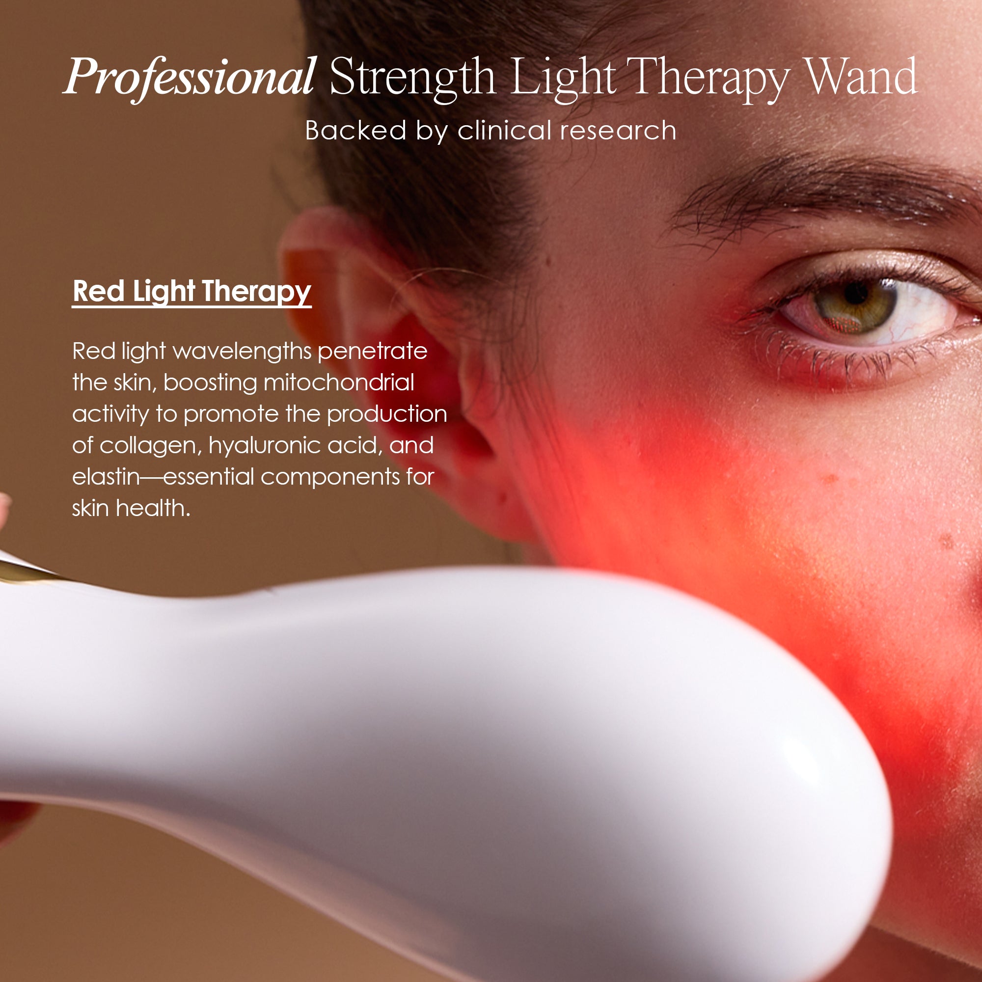 LumaGlow Red | Anti-Aging LED Light Therapy Wand